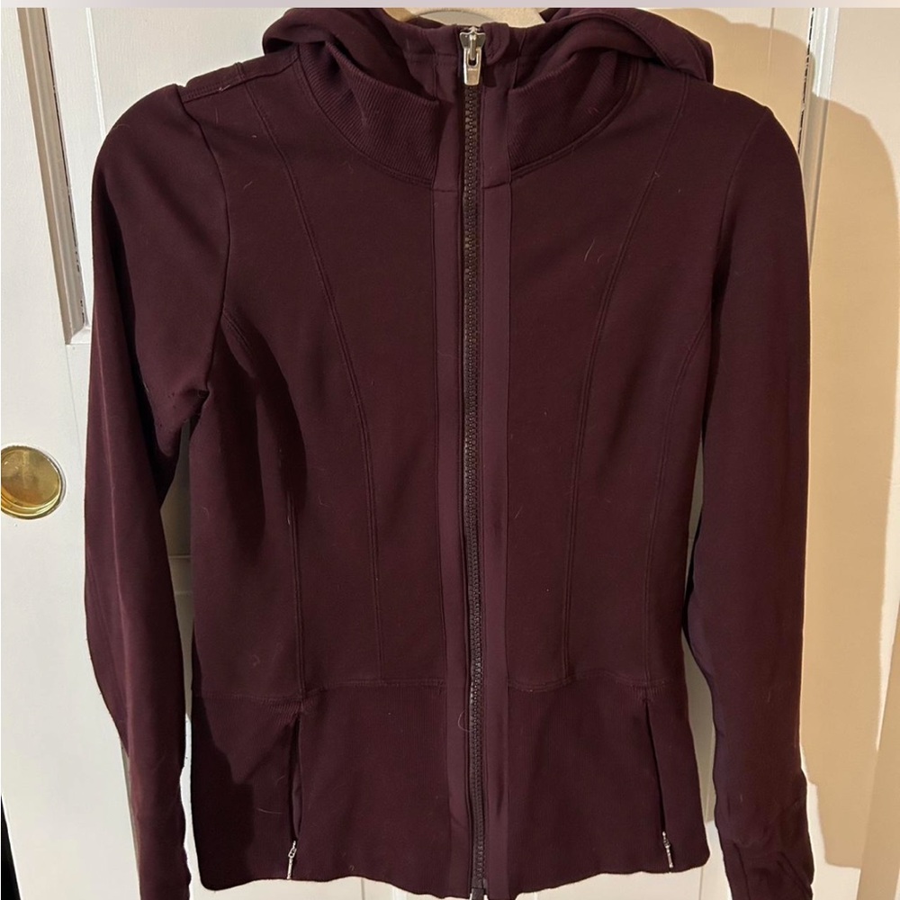 Athleta maroon/cranberry zip up athletic jacket size xs